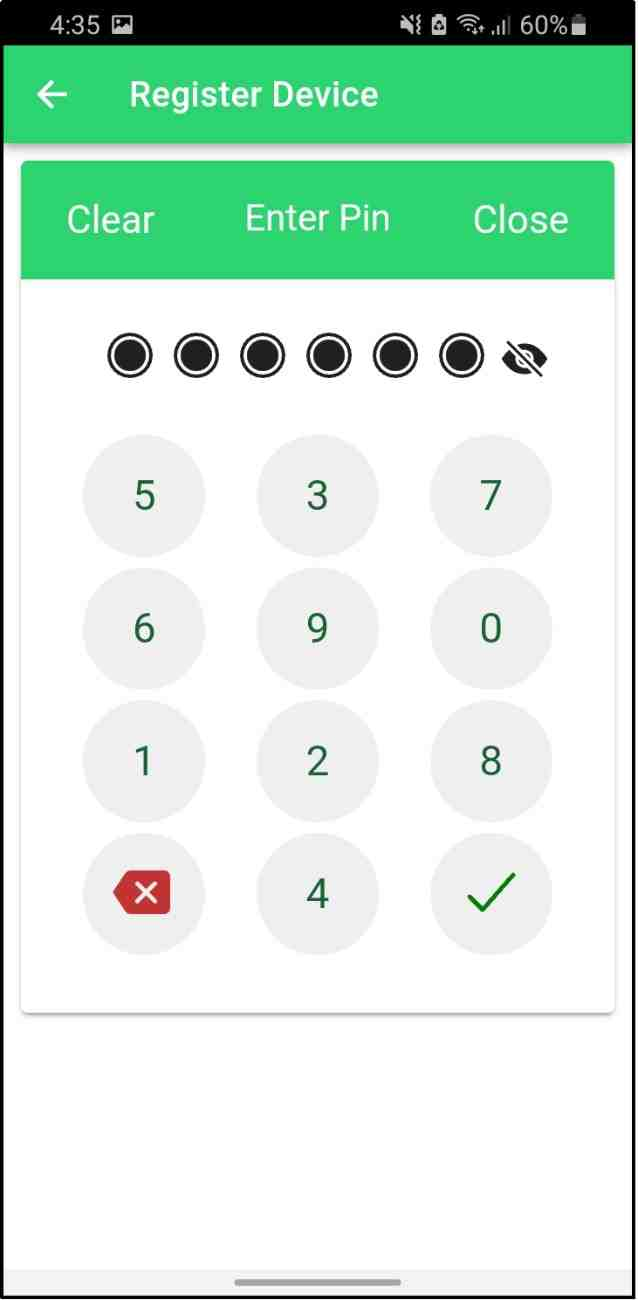 Set PIN for account- CyLock